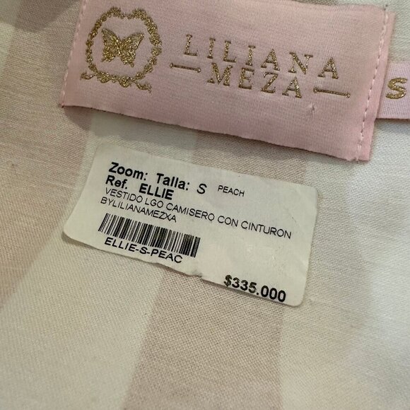 NWT Liliana Meza striped belted shirtdress midi - Picture 5 of 7